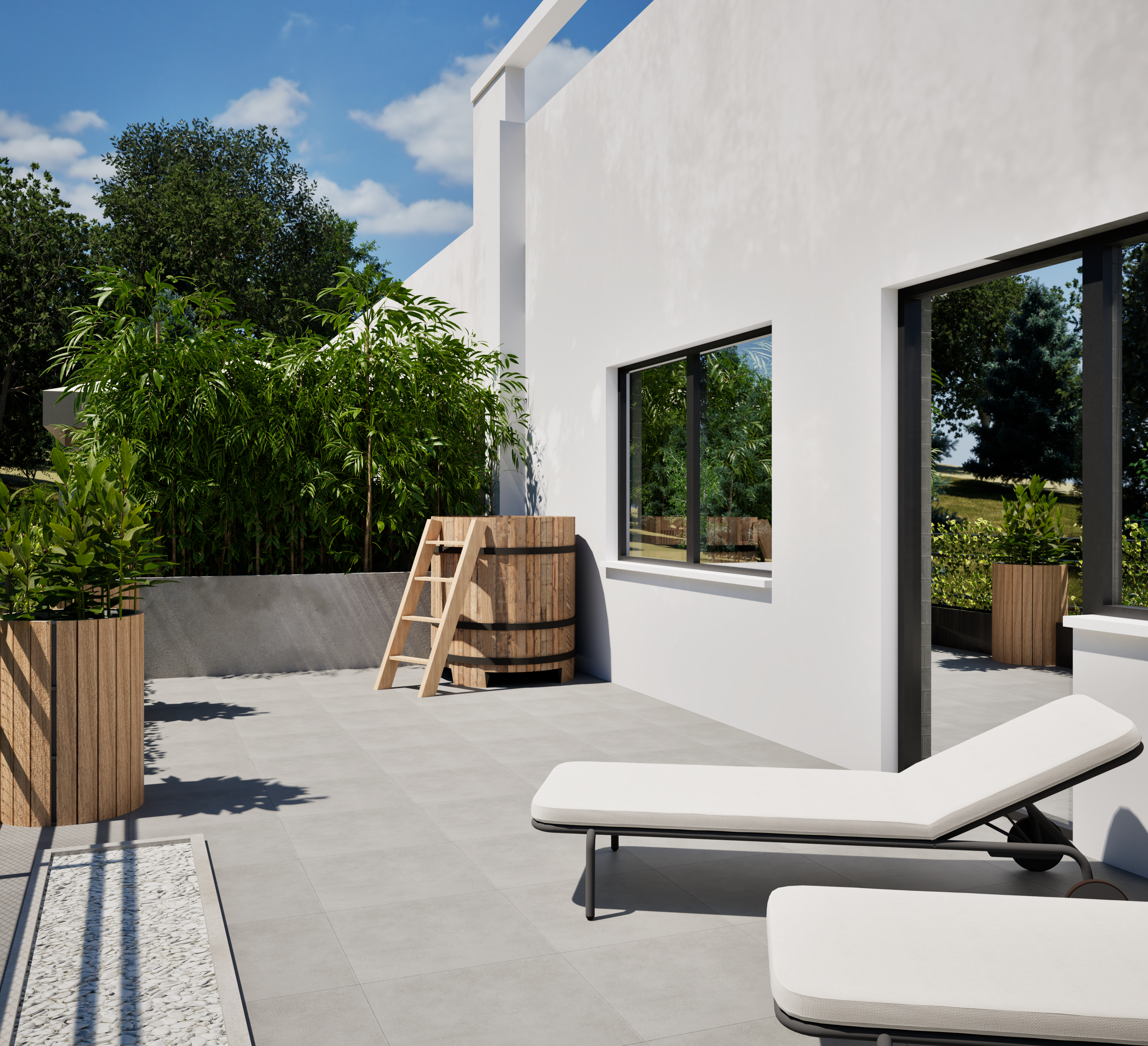 Garden solution for the Galaxie restaurant in Zlín