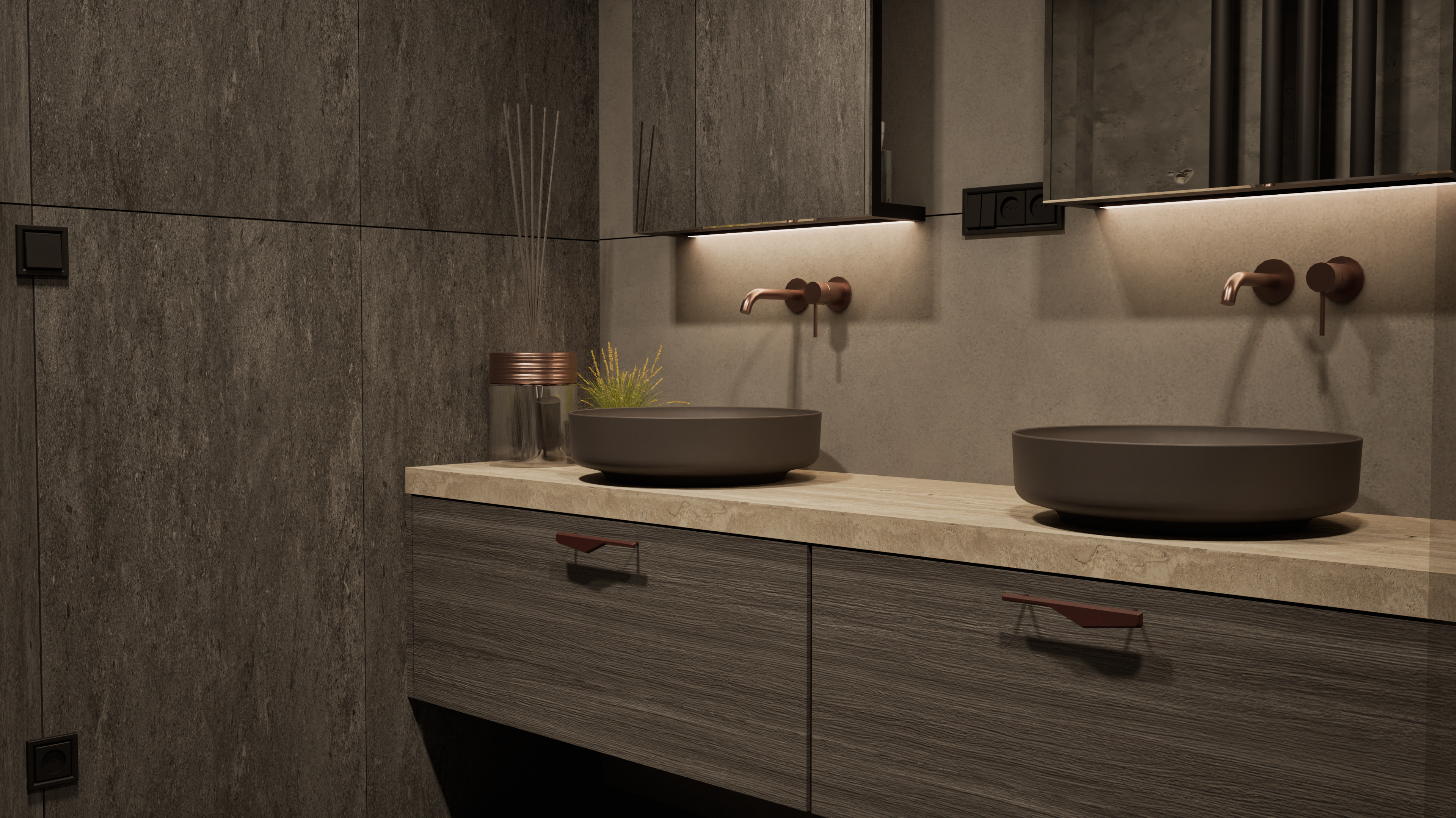 Bathroom design in Zurich – A dark space for silence and deep relaxation of the human soul