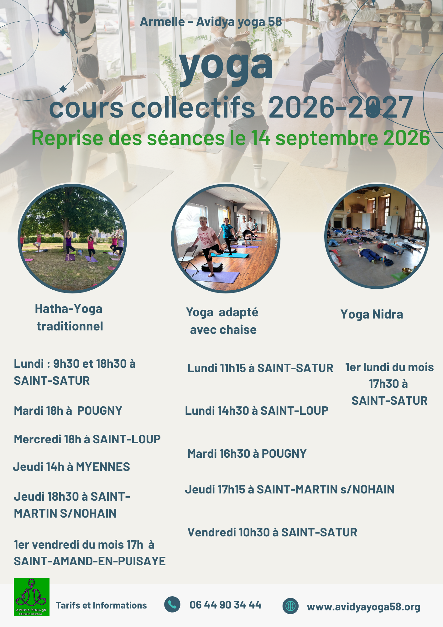 Planning des séances 2026-2027