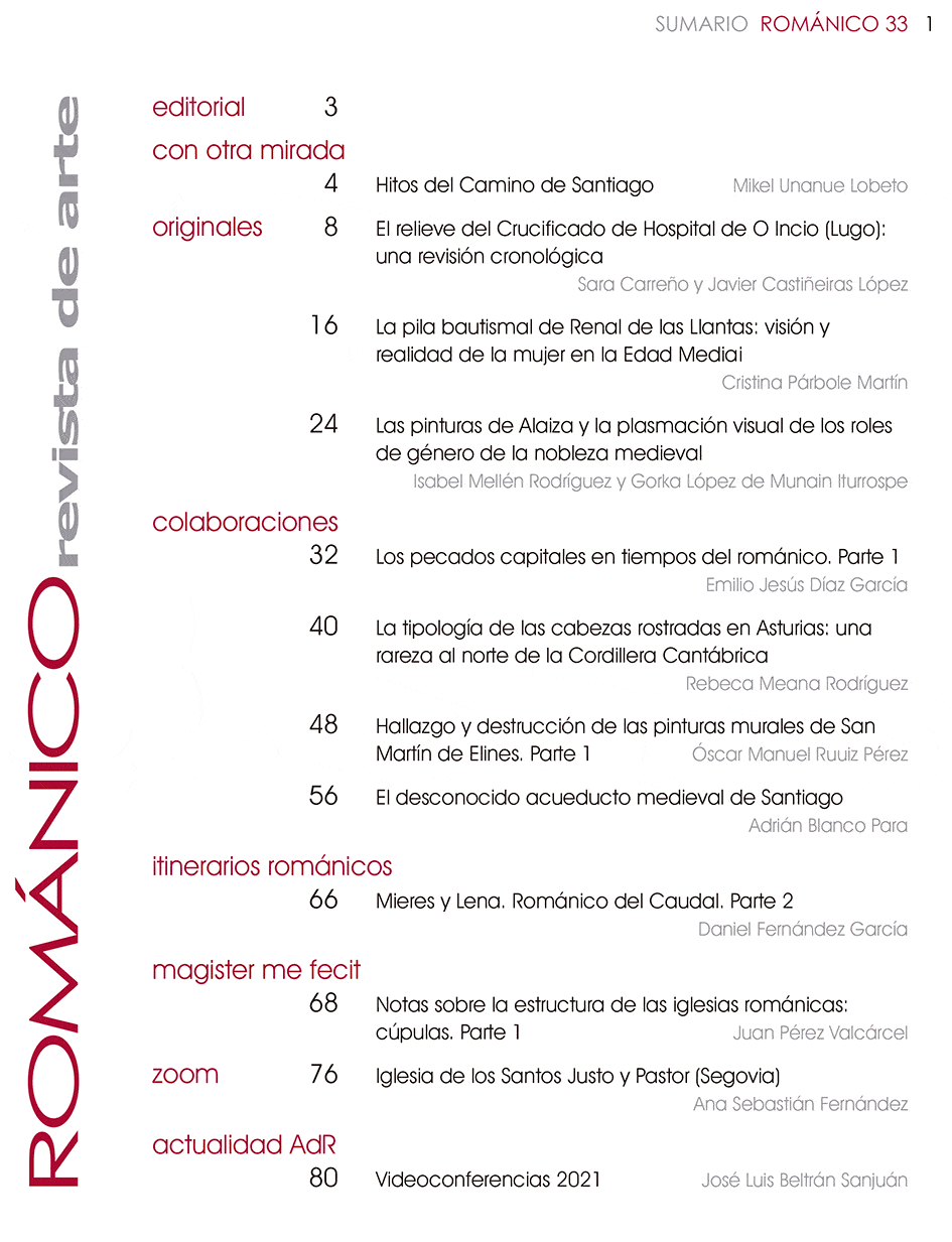 Indice de Contenidos Revista Amigos del Románico Nº33