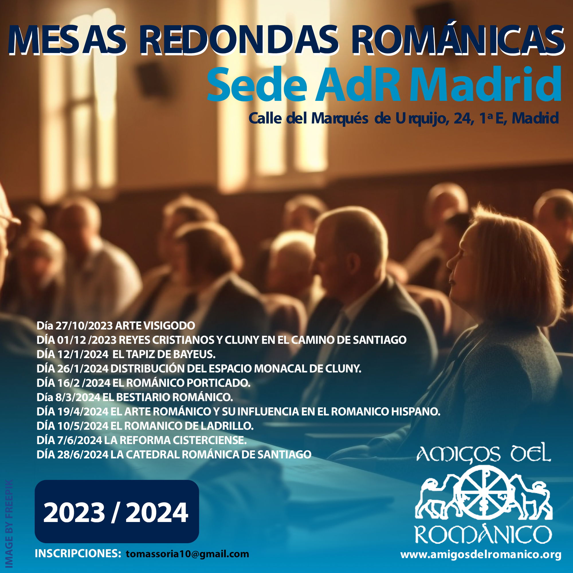 Cartel Mesas Redondas Románicas Asociación Amigos del Románico