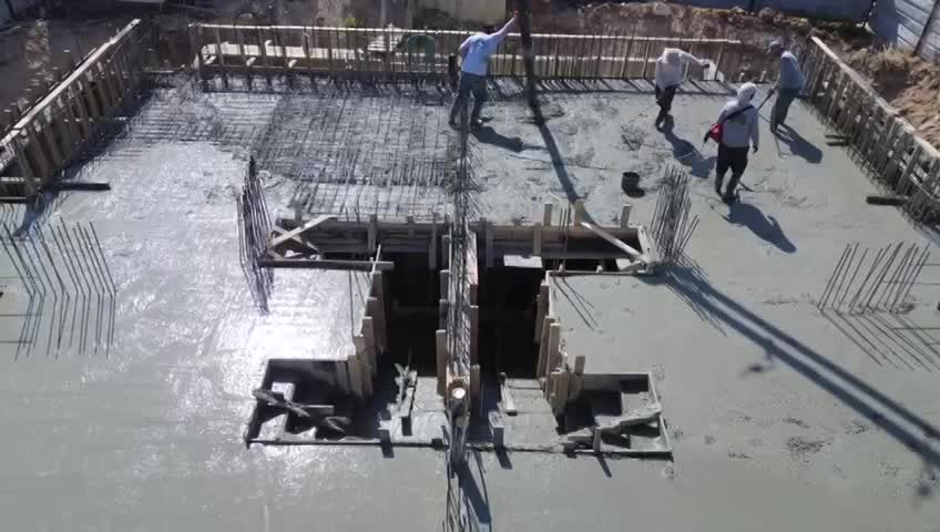 09/2024- שלב יציקת רצפת הקרקע 