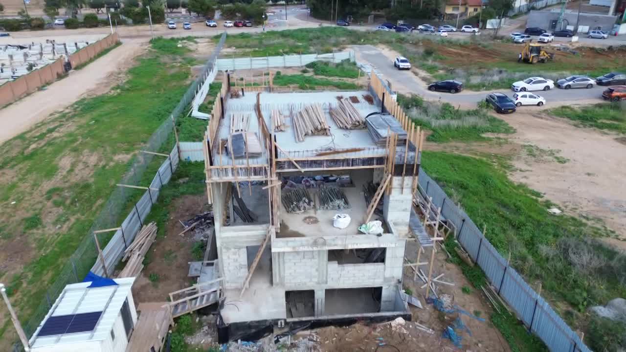 שלב יציקת הגג