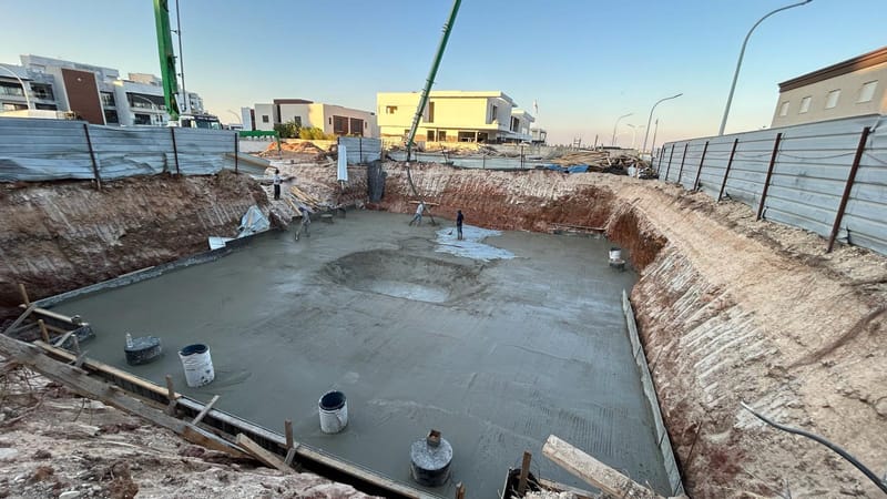 08/2024 - שלב יציקת רצפת המרתף 