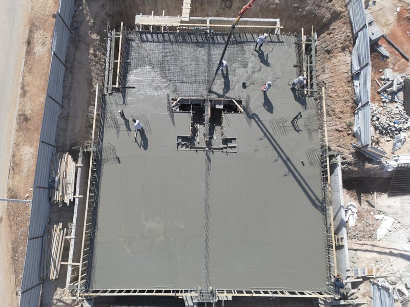 08/2024 - שלב יציקת רצפת המרתף 