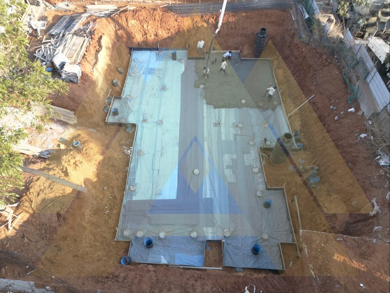 09/2024 - יציקת רצפת מרתף 