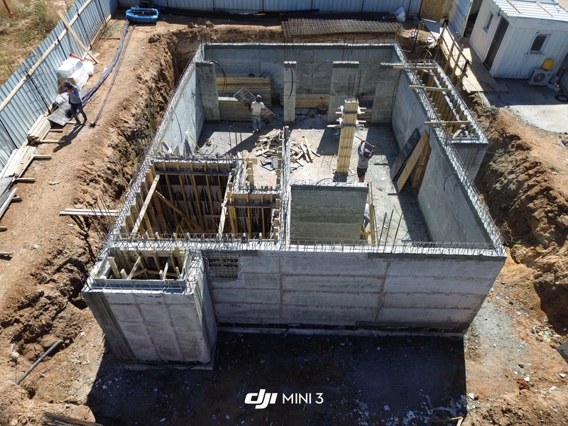 שלב בניית מעטפת המרתף