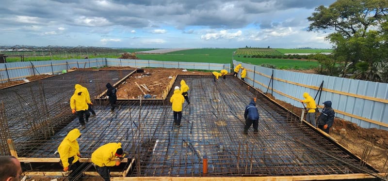 יציקת קומת קרקע 