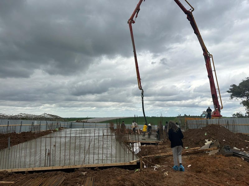 יציקת קומת קרקע 