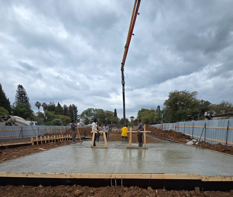 יציקת קומת קרקע 