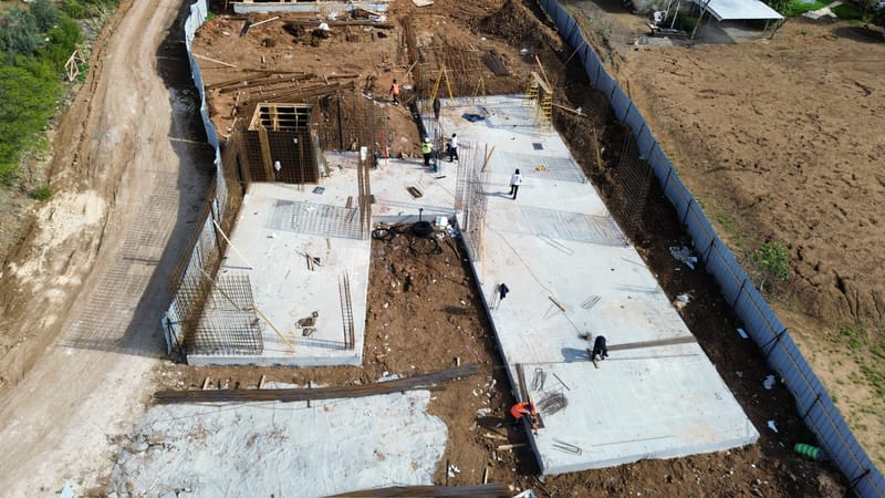 יציקת קומת קרקע 