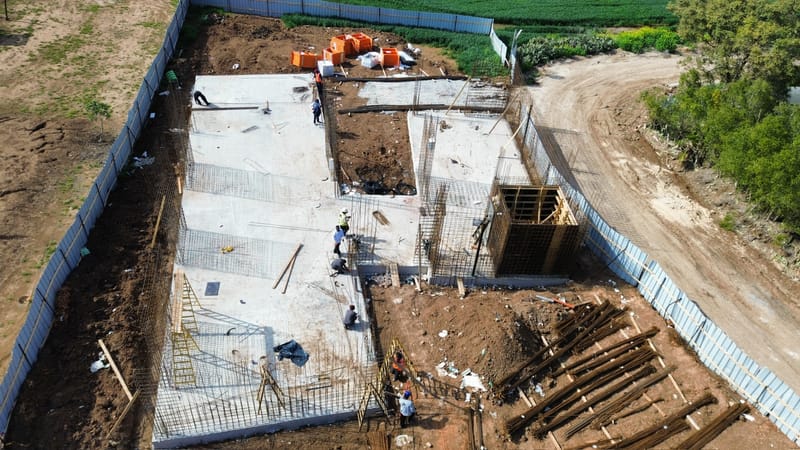 יציקת קומת קרקע 