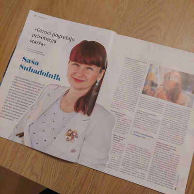 Intervju v prilogi Nedeljskega dnevnika