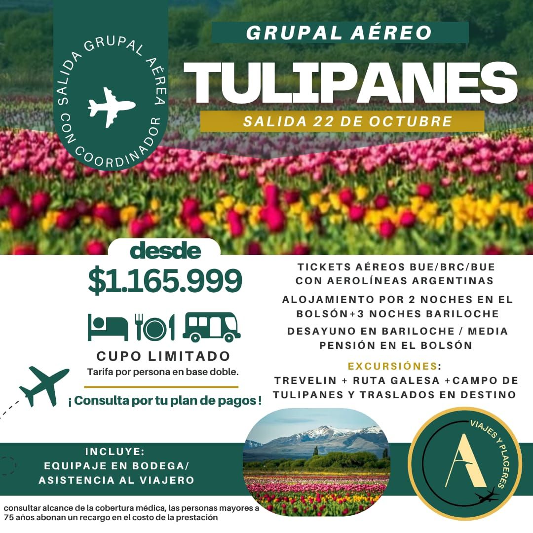 Tulipanes con aéreos