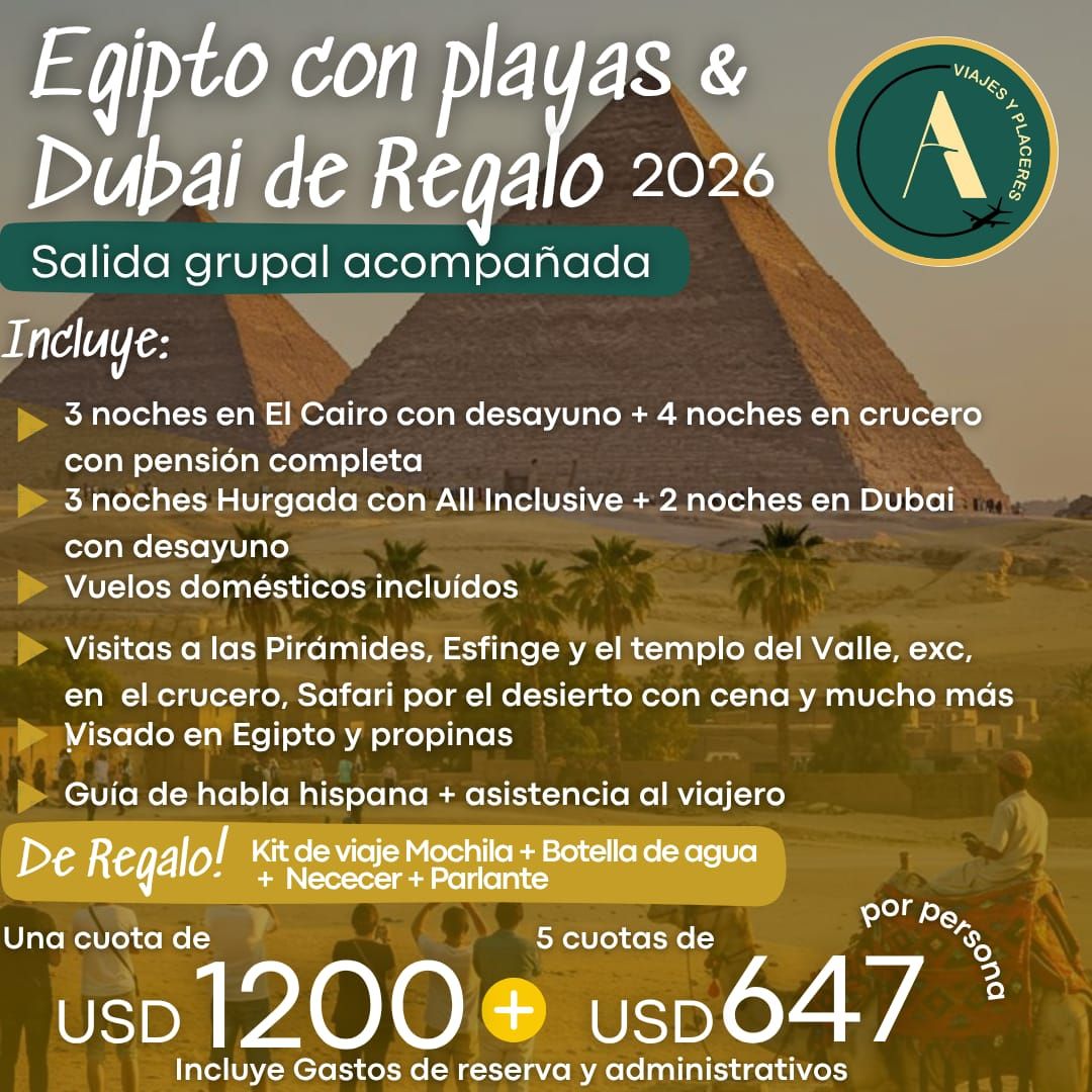 Egipto con playas y Dubai