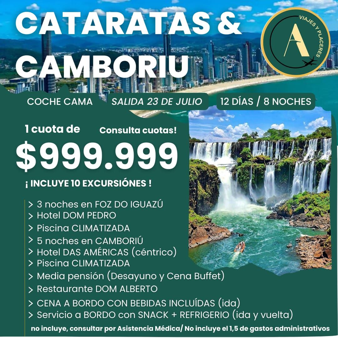 Cataratas y Camboriú