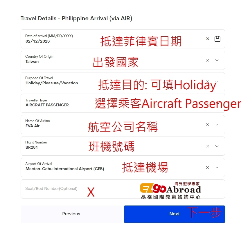 菲律賓入境 eTravel