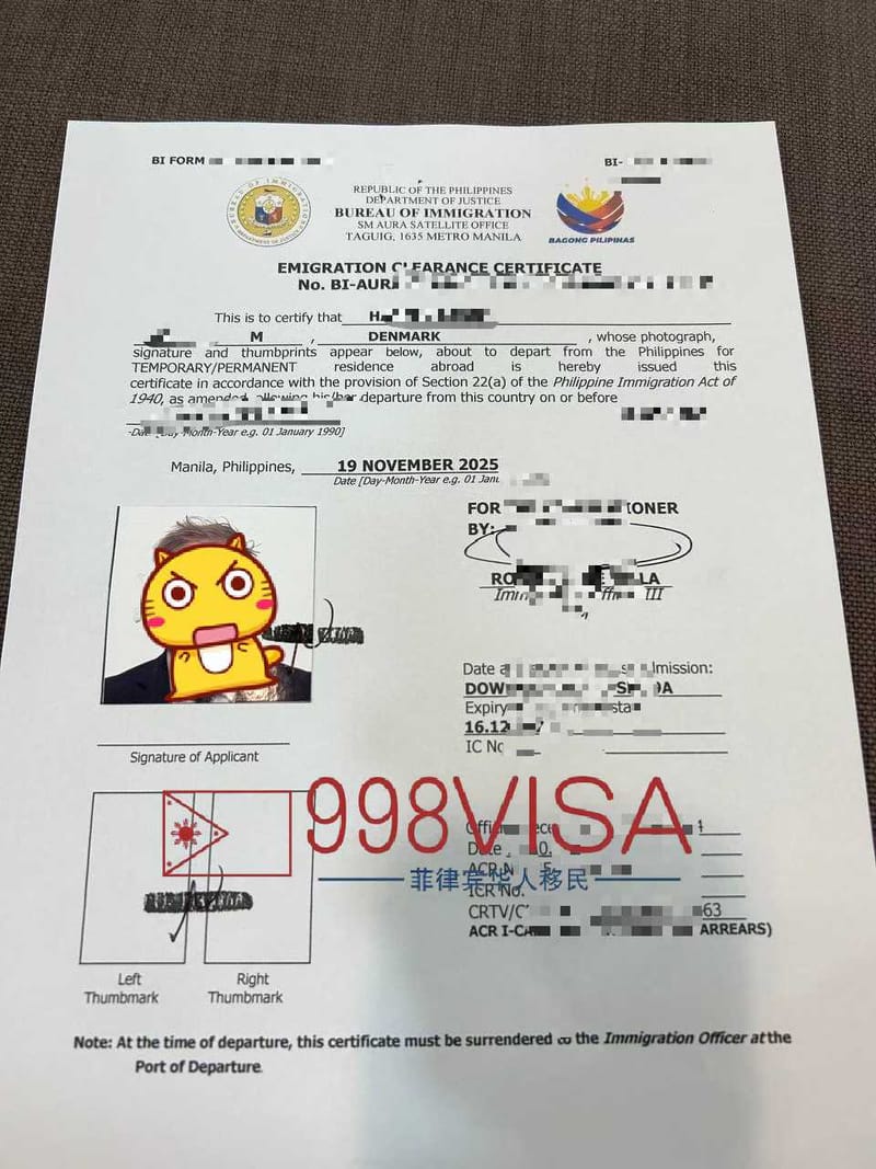 菲律宾出入境清关（ECC）合规申请及历史记录排查服务