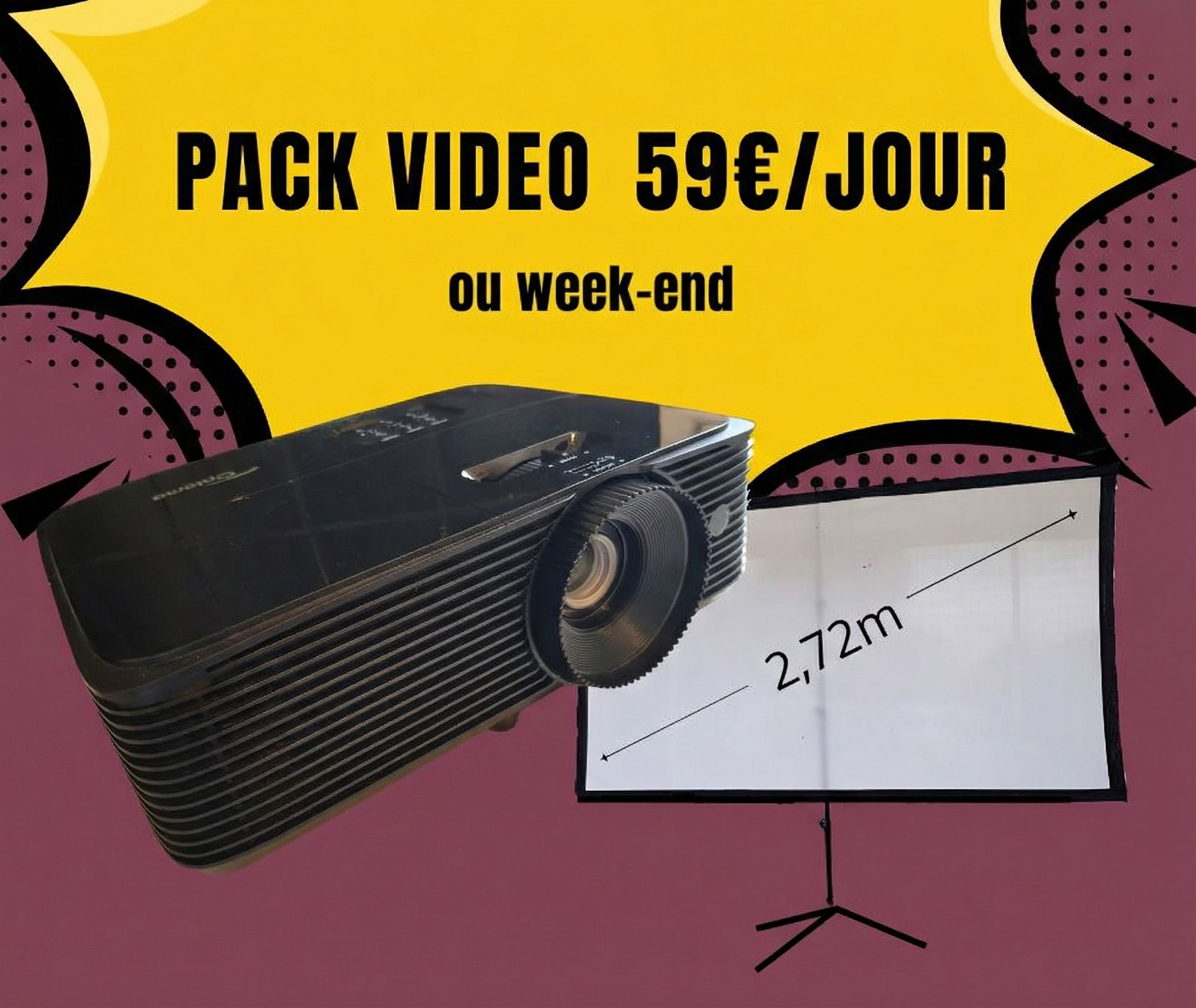PACK VIDEO 59€ / jour ou week-end