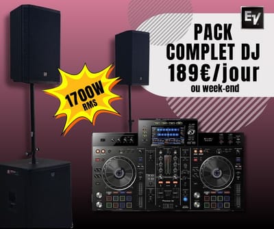 PACK COMPLET DJ 189€ / jour ou week-end (209€ avec XDJ-RX3)