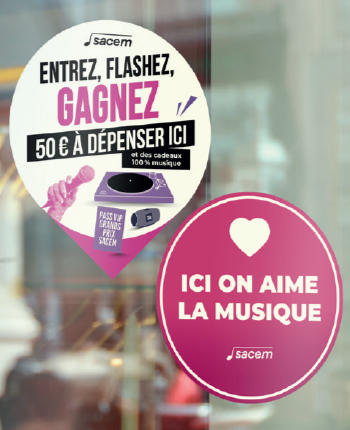 🎶 Un jeu surprise en boutique : Flashez, jouez... et gagnez de beaux cadeaux avec la Sacem !