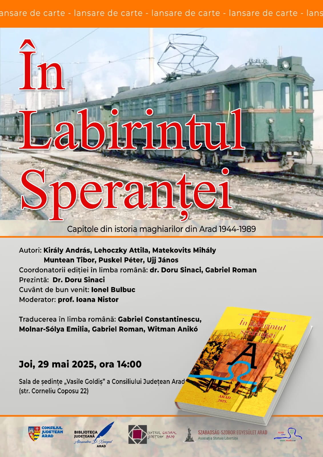 Afis IN LABIRINTUL SPERANTEI - LANSARE DE CARTE 29 MAI 2025