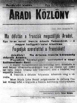 editia speciala Aradi Kozlony