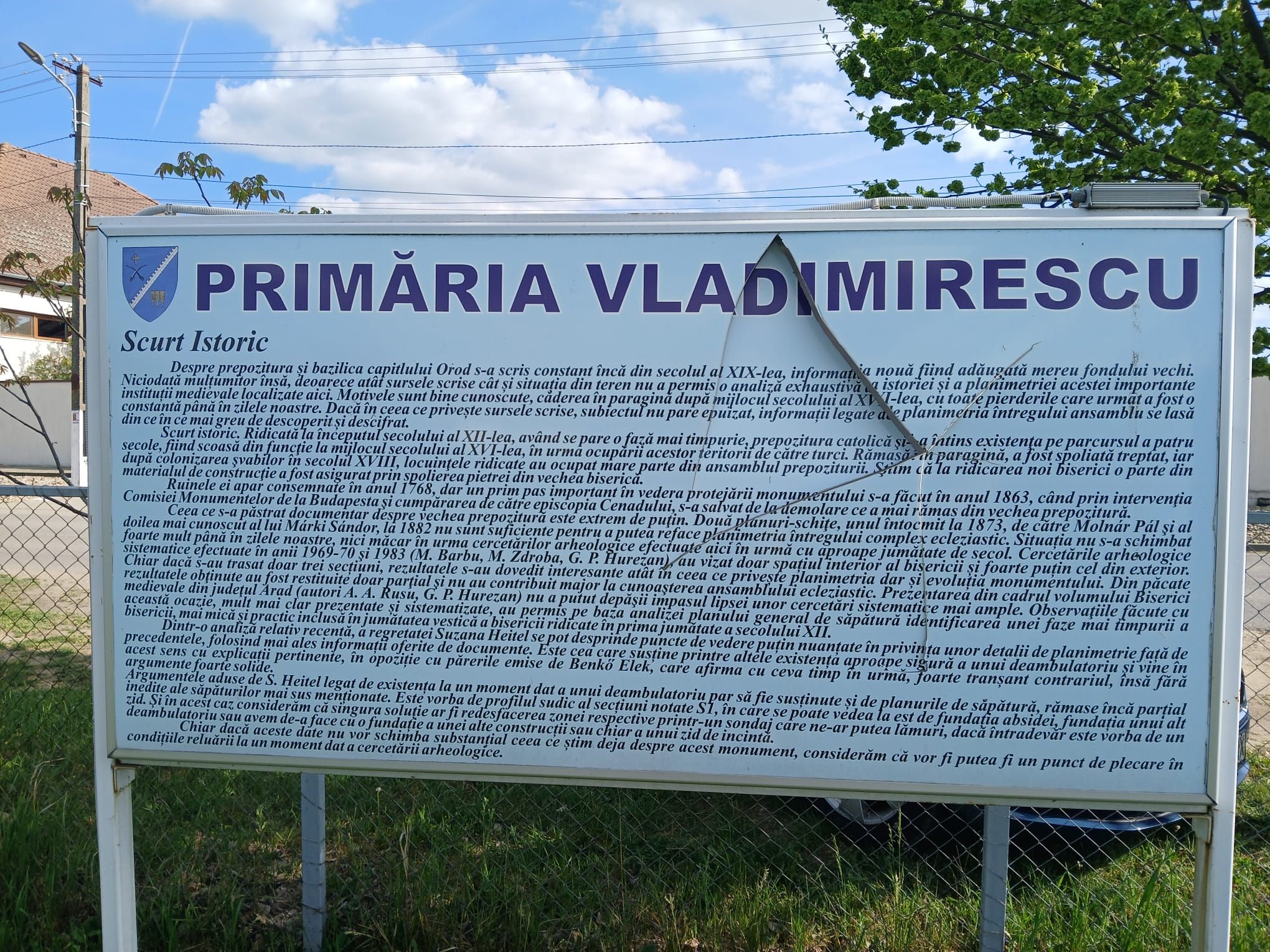 Scurt Istoric Prepozitura Orod Arad Vladimirescu