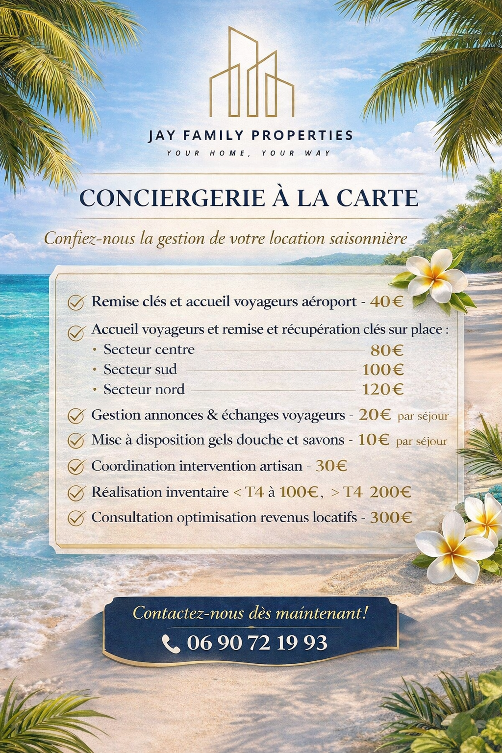 Conciergerie de A à Z, ou à la carte
