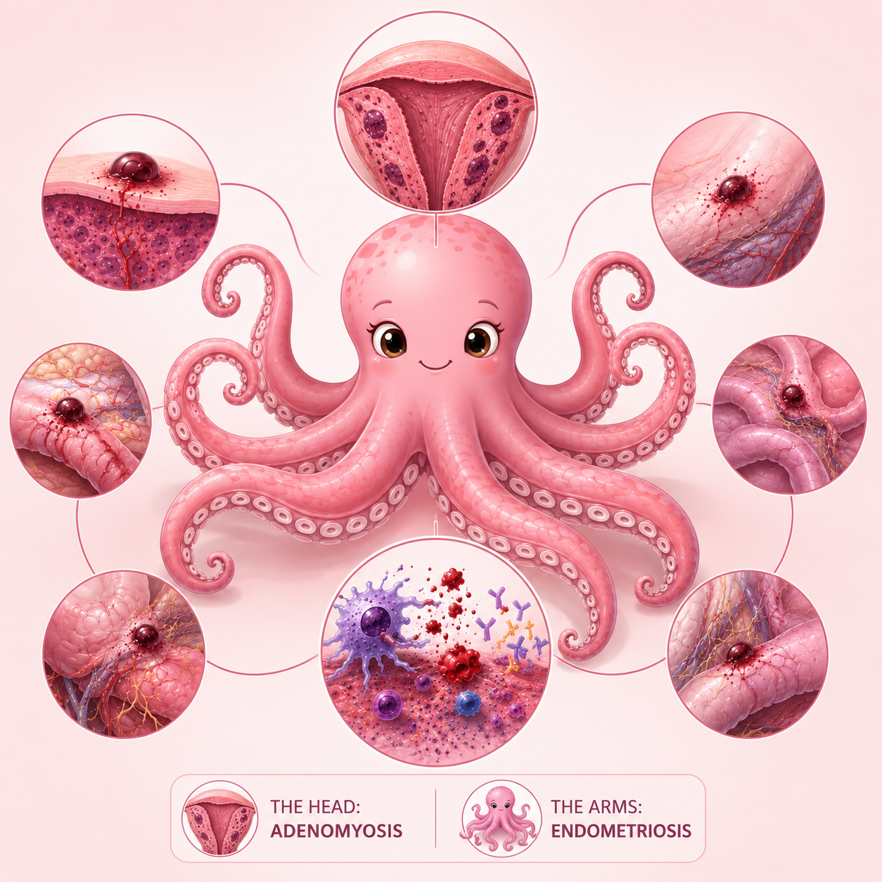 Entenda o que é a endometriose? O conceito do Polvo
