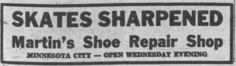 Martin's Shoe Repair Shop Ad 1945