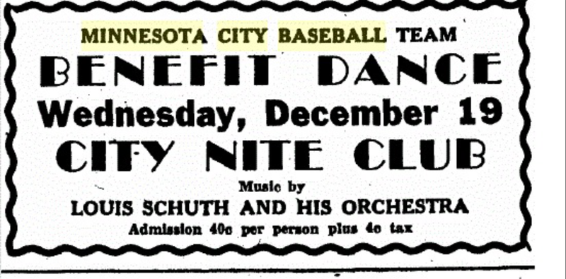 Benefit Dance for Minnesota City Baseball Team