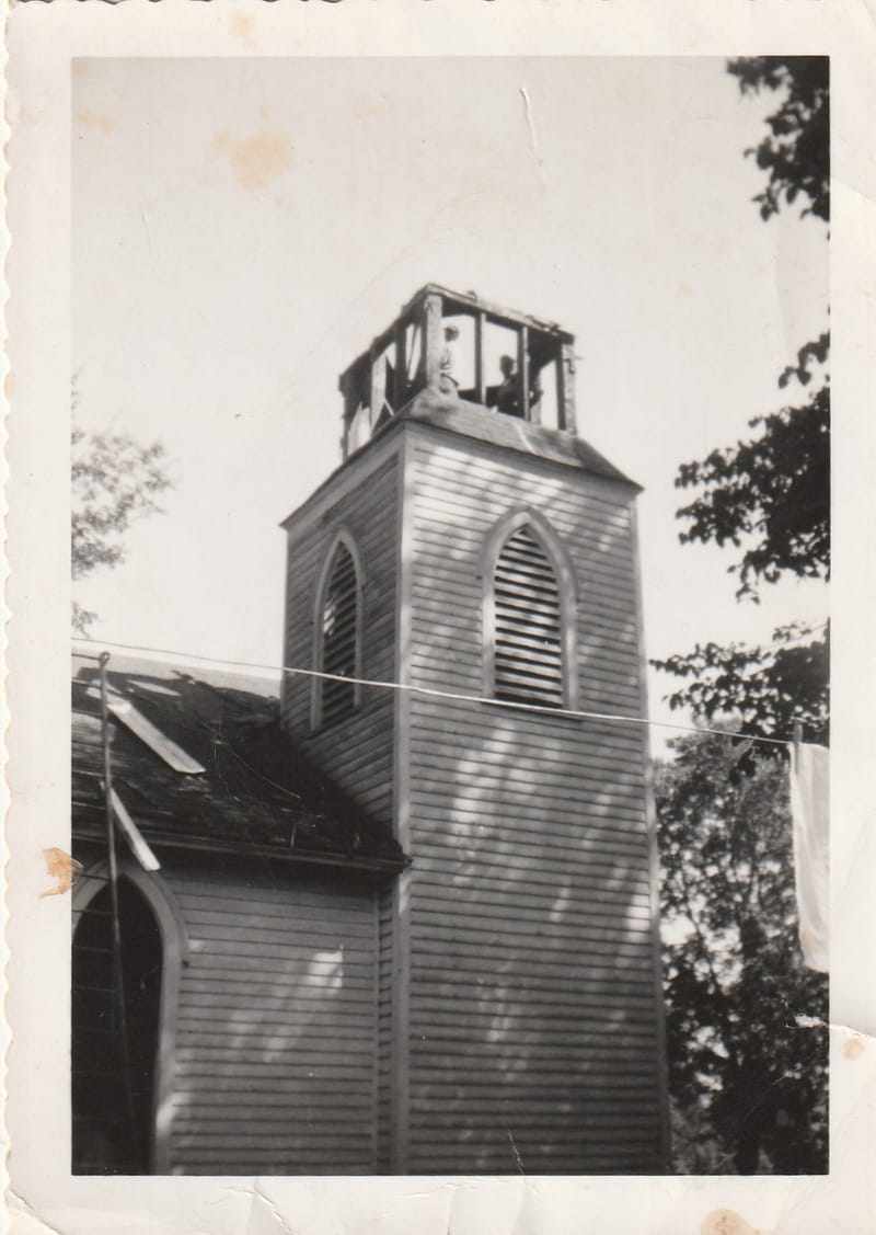 Steeple Removal First Baptist Church 1955