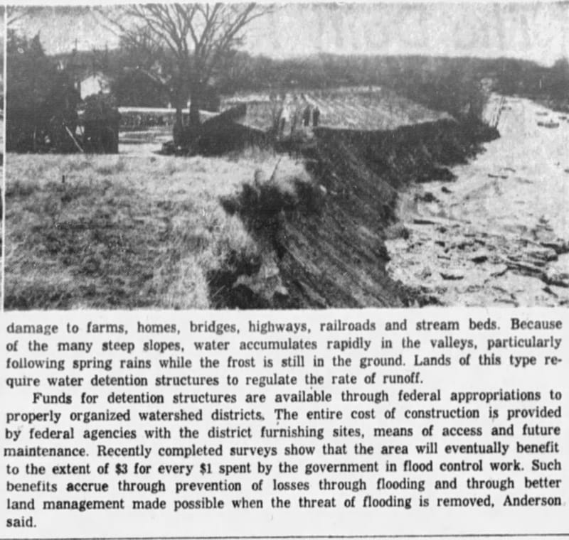 Flood damage 1958 Winona Republican Herald