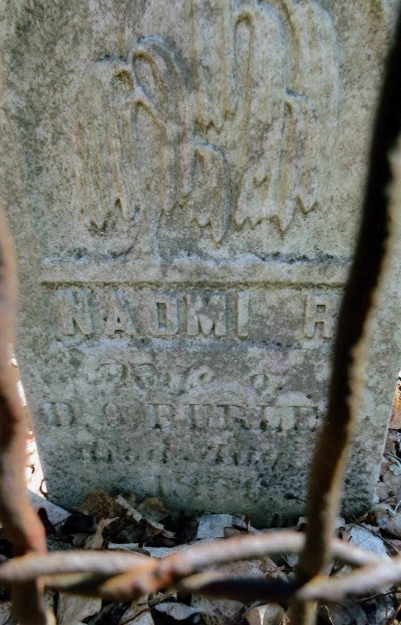 Burley Cemetery Close up of Headstone