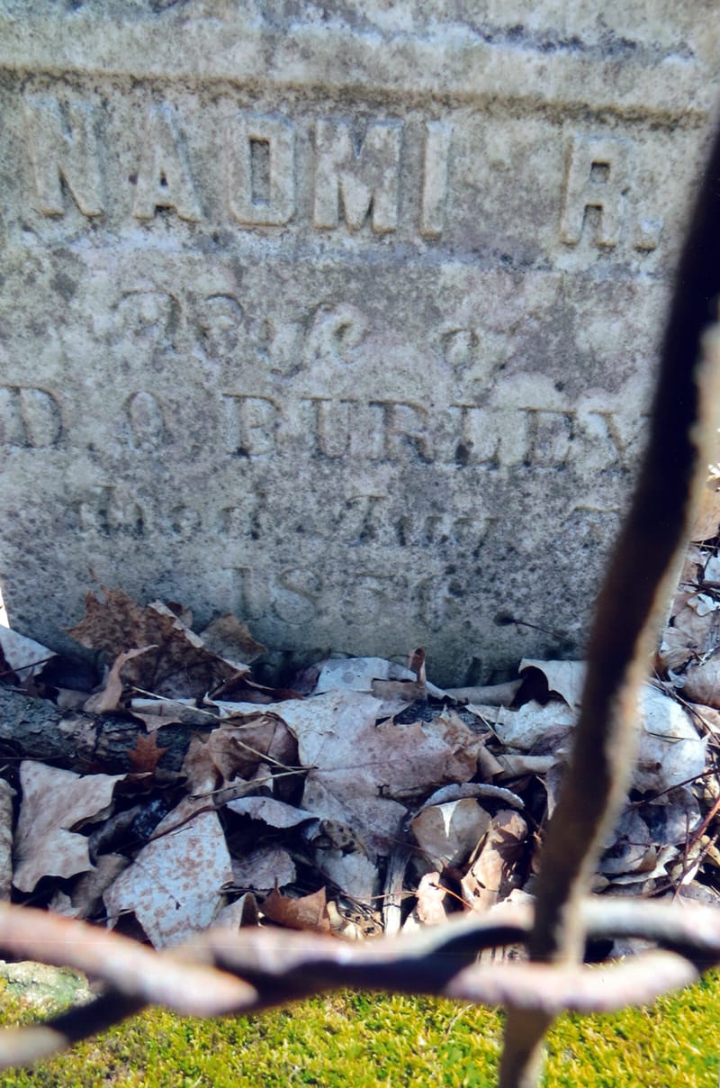 Close up of headstone
