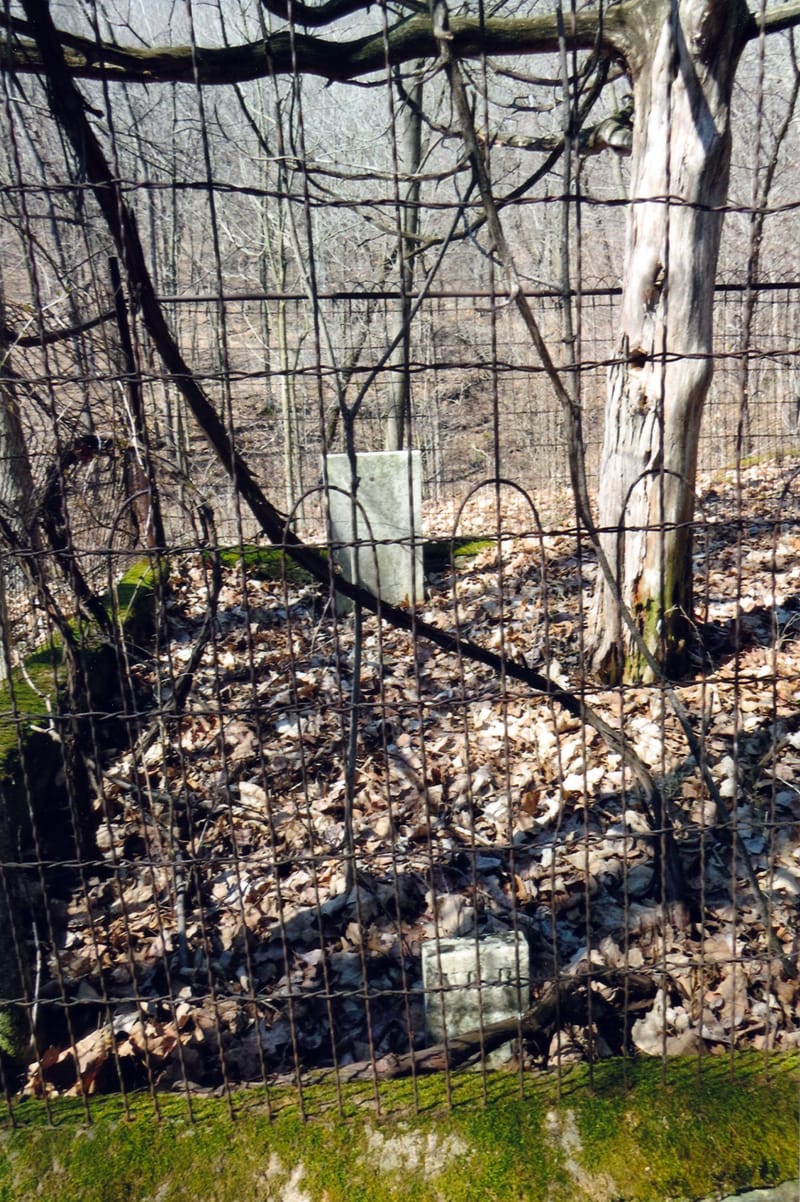 Two headstones in cemetery