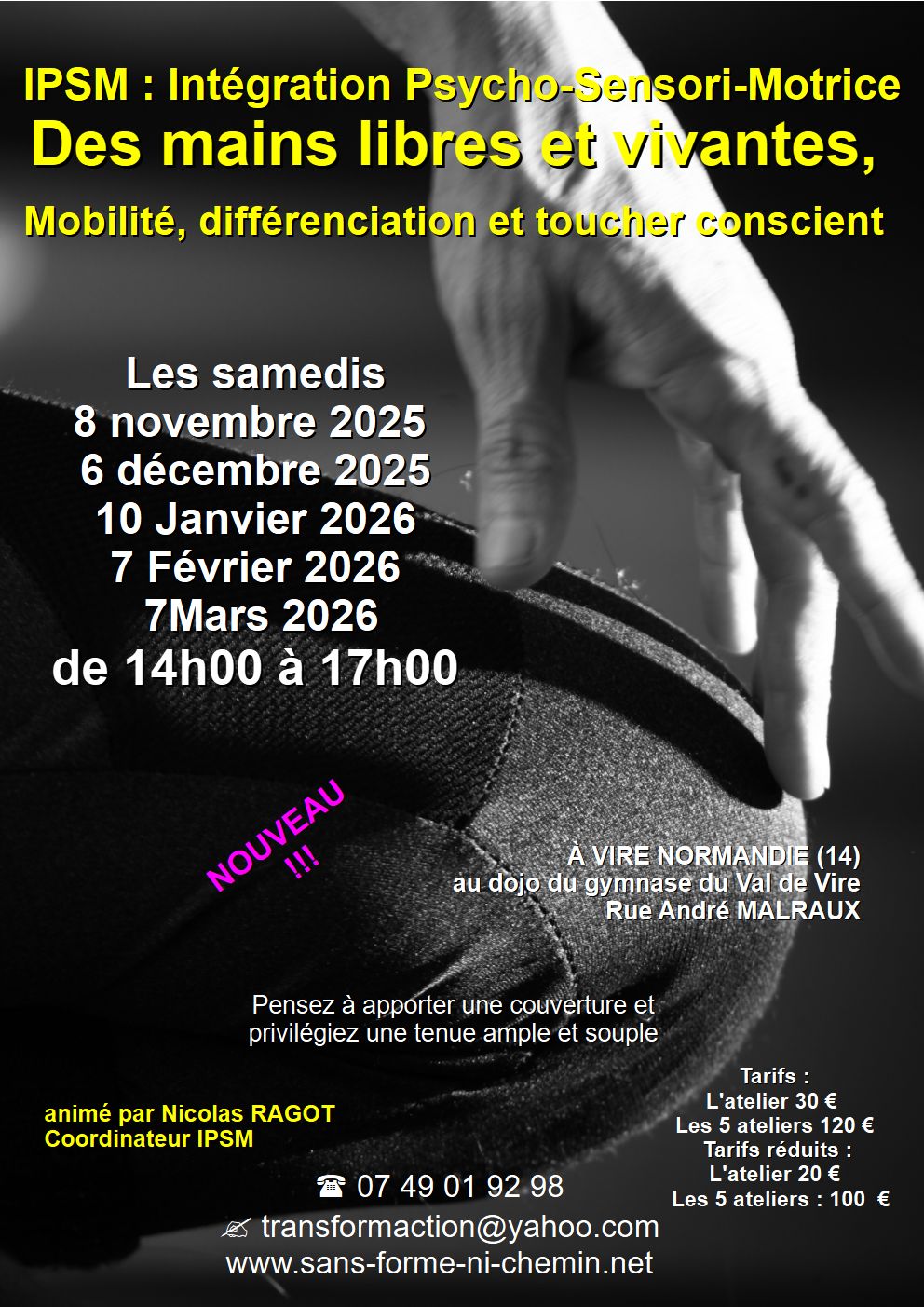 IPSM : Des mains libres et vivantes, Mobilité, différenciation et toucher conscient