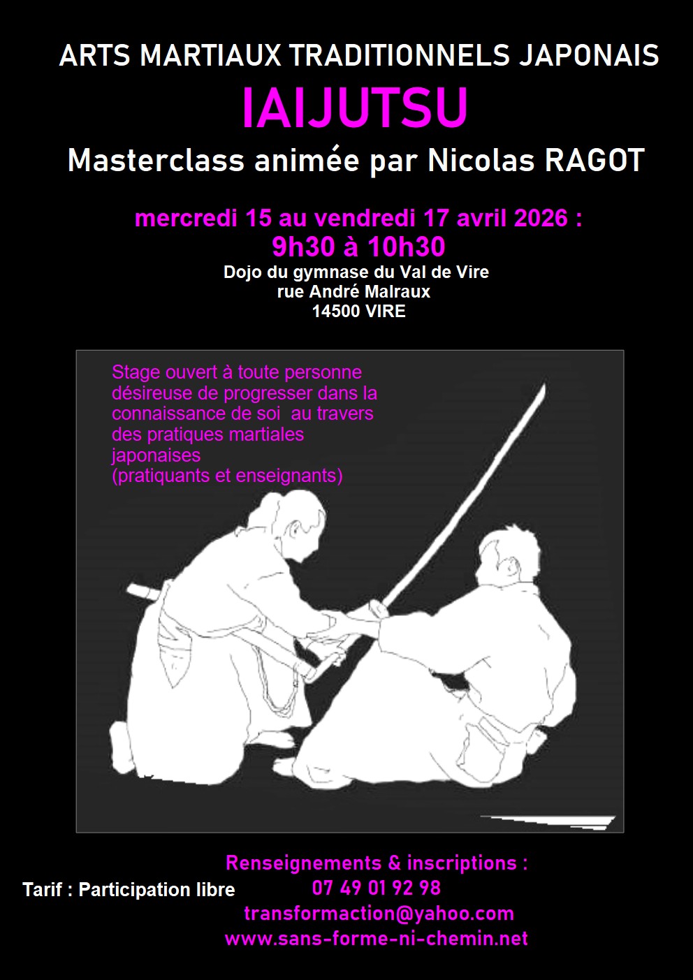 stages Budô, aikidô, iaijutsu, nitô ...