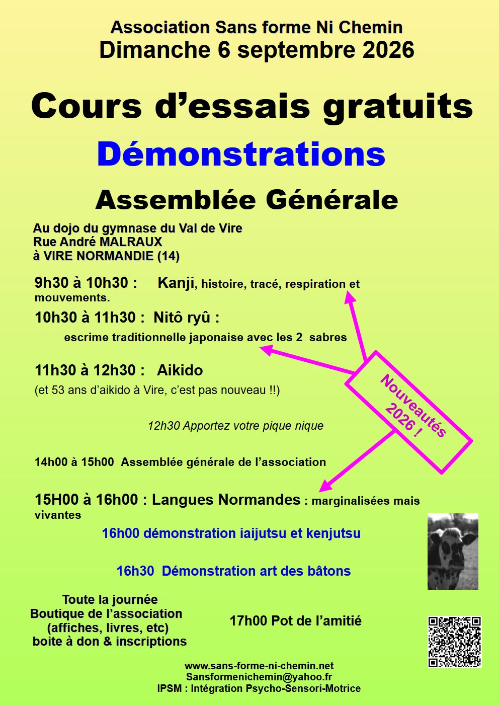 JOURNEE PORTES OUVERTES ! Dimanche 6 septembre 2026