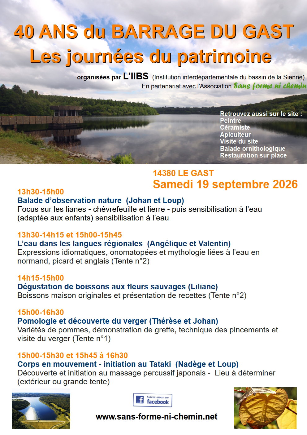 Journée du Patrimoine samedi 19 septembre 2026 au lac du Gast