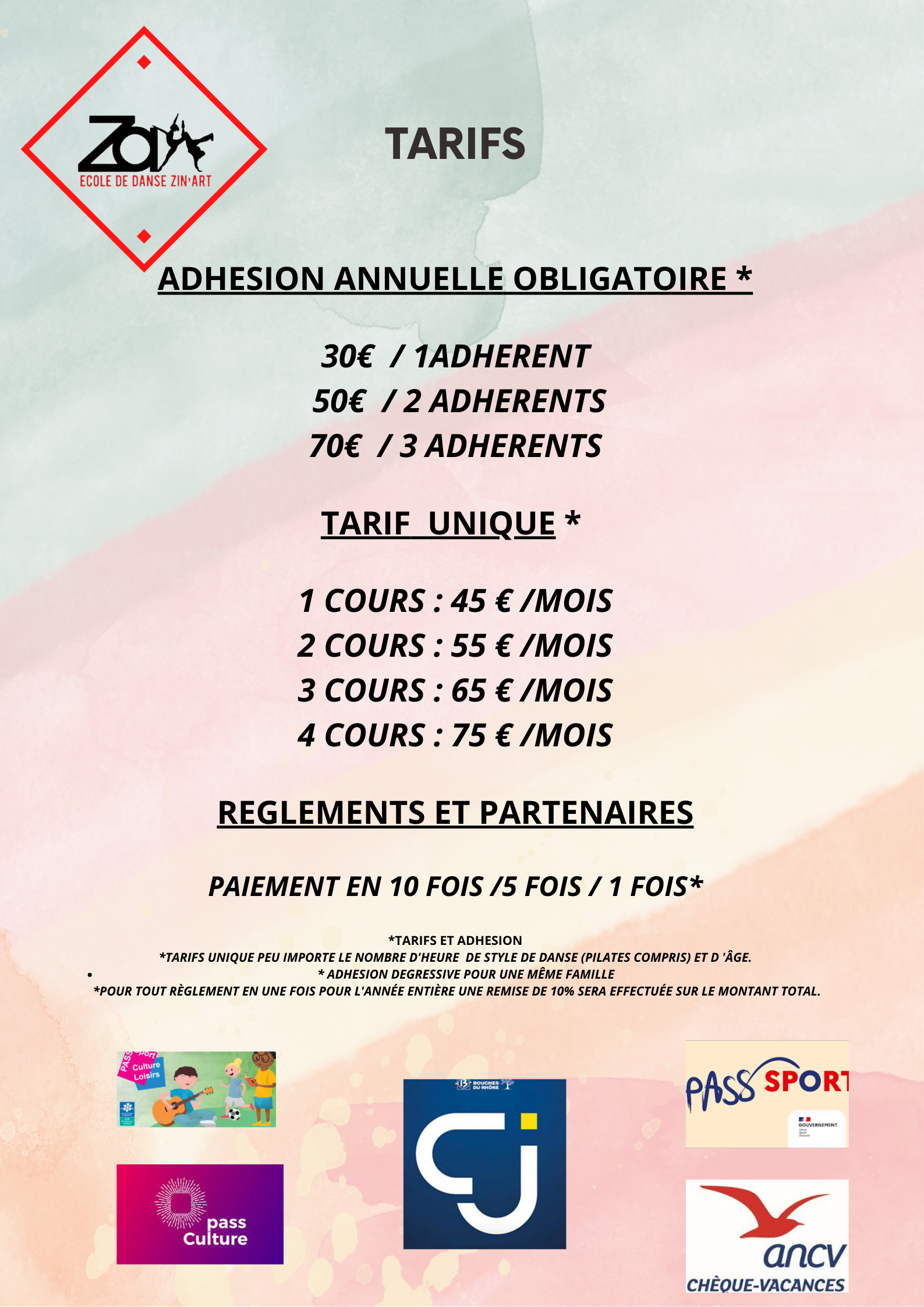 PLANNING ET TARIFS 2025-2026