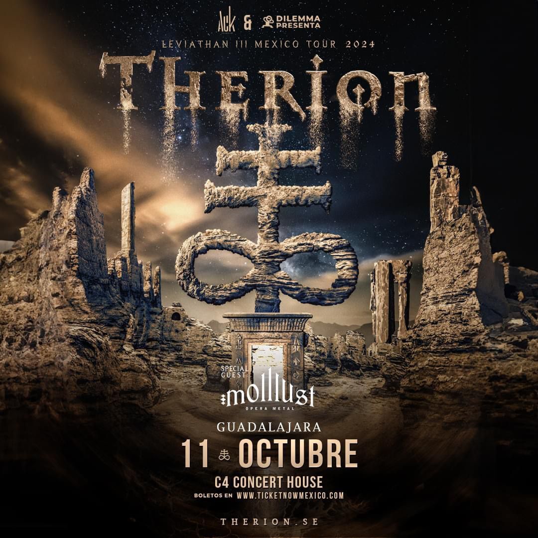 Therion llega a México: La banda sueca llega con su Leviathan III Tour.