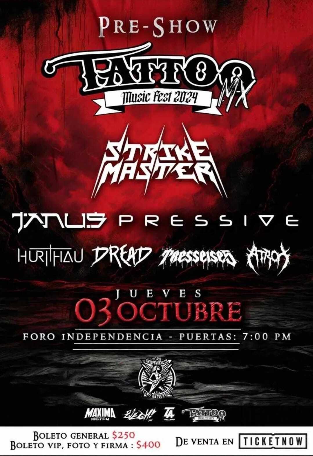 Pre Show del Tattoo Music Fest MX: Un adelanto explosivo