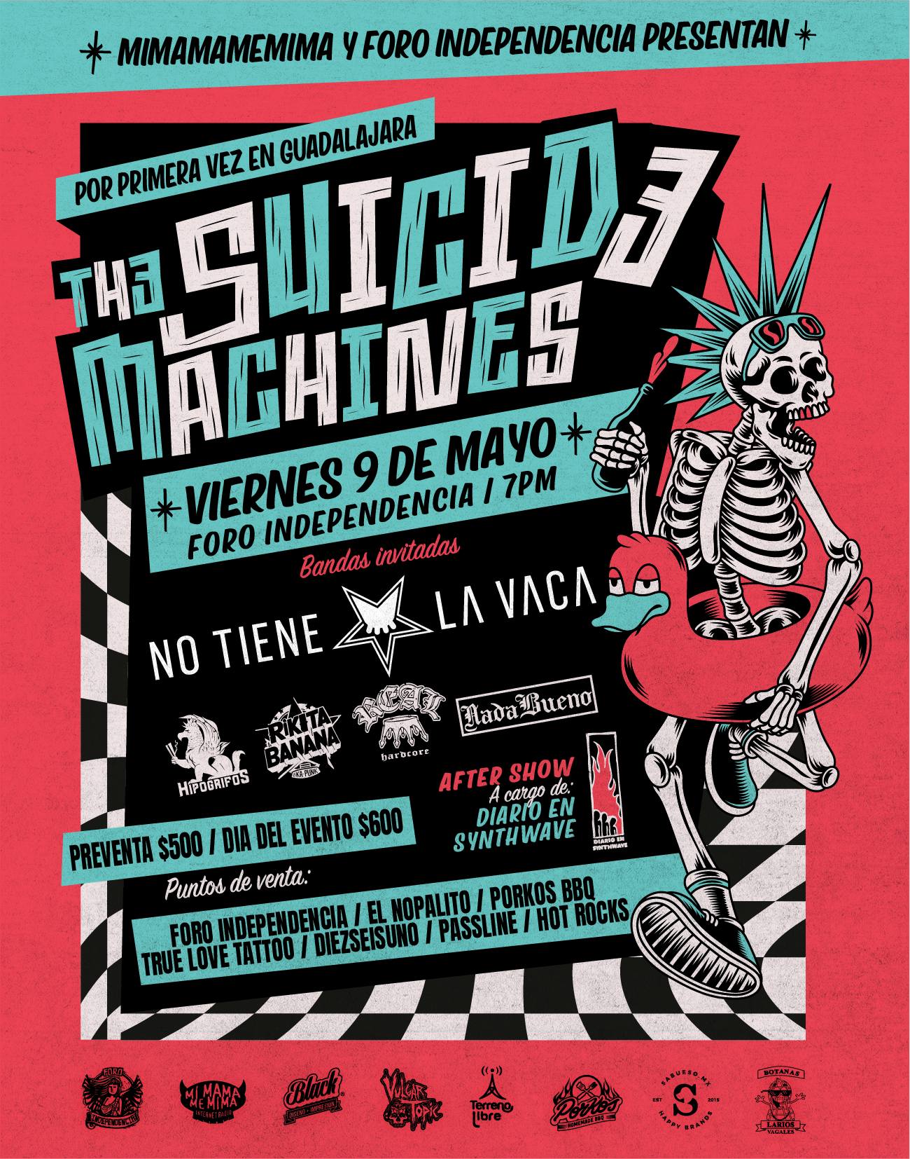 The Suicide Machines encenderán el Foro Independencia este 9 de mayo