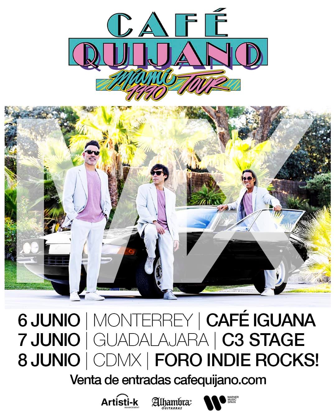Café Quijano regresa a Guadalajara con su gira “Miami 1990”