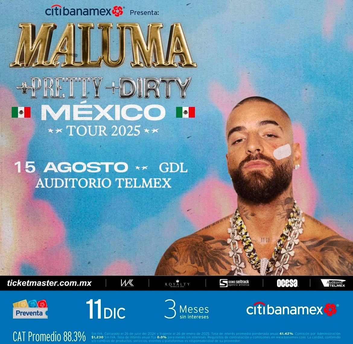 El ritmo colombiano regresa con el +Pretty+Dirty World tour