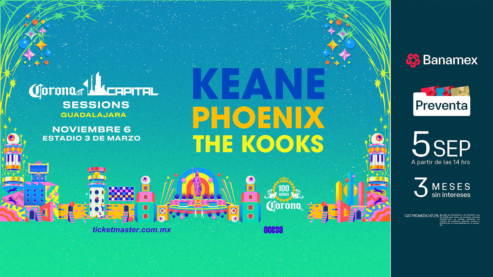 Corona Capital 2025 anuncia Sessions en Guadalajara, Mérida y Monterrey