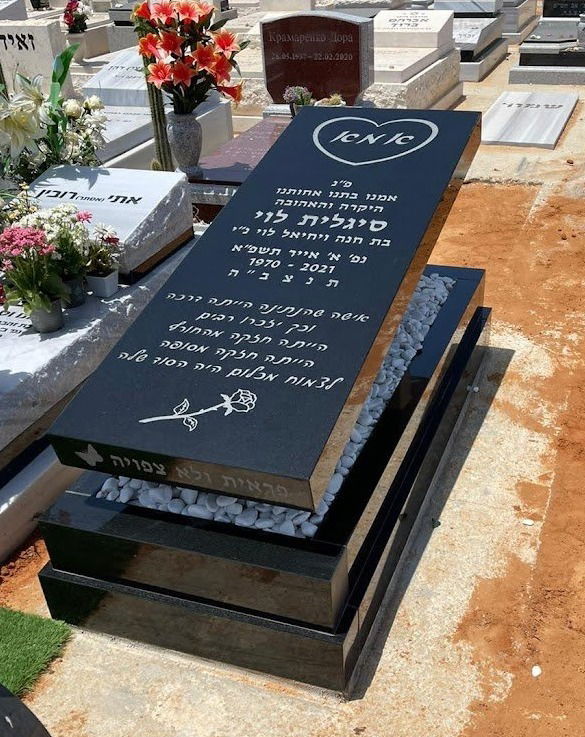 מצבות מעוצבות ומרגשות מגרניט שחור