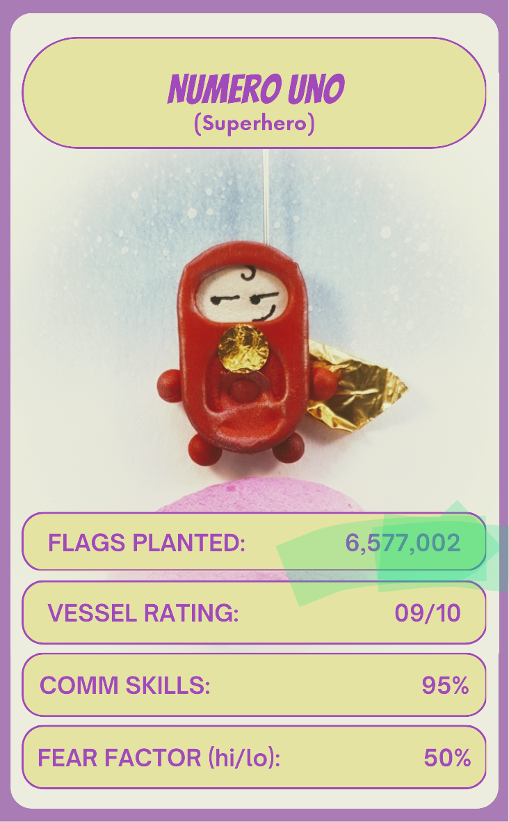 Spacekins "Top Trumps" Cards.
